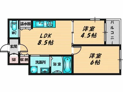 Muses花園本町【3階】の間取り