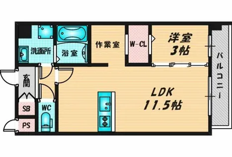 カウニスラトヴァ【7階】の間取り