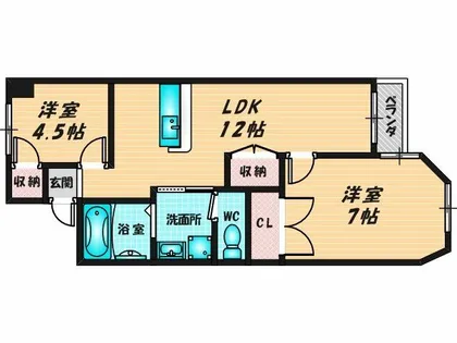 シャトー西村【4階】の間取り