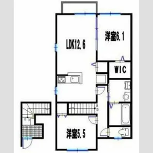 兵庫県明石市大久保町谷八木【アパート】の間取り