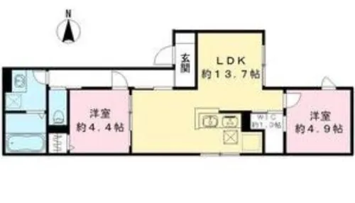 兵庫県尼崎市塚口町3丁目【アパート】の間取り