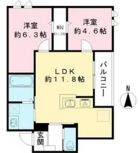 兵庫県尼崎市塚口町3丁目【アパート】の間取り