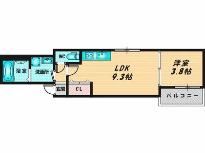 D porta calme【3階】の間取り