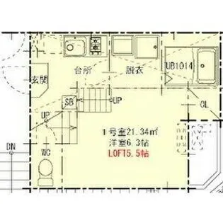 ハーモニーテラス栄イースト【2階】の間取り