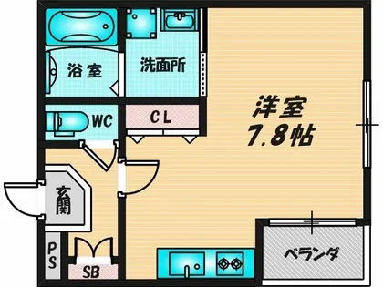 ハーモニーテラス新今里Ⅴ【1階】の間取り