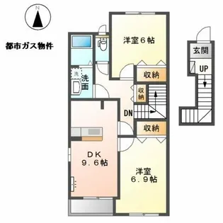 ウィステリアA棟【2階】の間取り