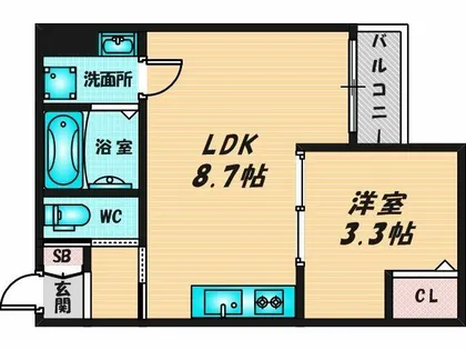 H-maison衣摺Ⅱ【2階】の間取り