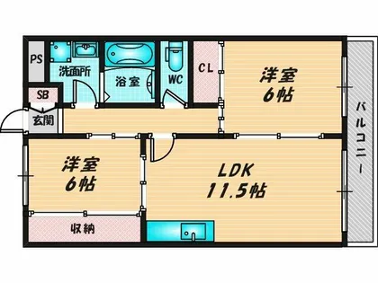 ロイヤルクレール【3階】の間取り