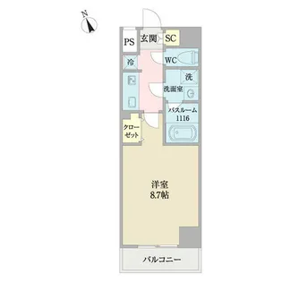コントレイルりんくう常滑【0310号室】の間取り