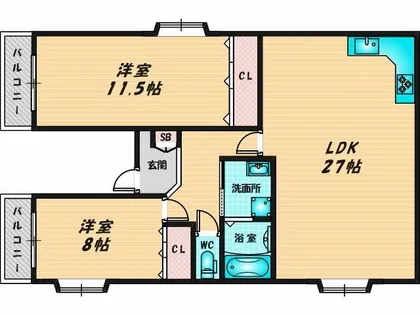 メゾン新今里Ⅲ【4階】の間取り