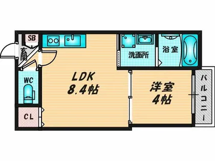 ルミエール放出【1階】の間取り