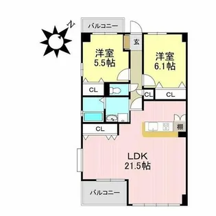 サニーコート【301号室】の間取り
