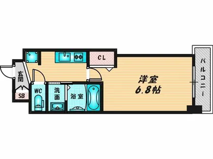 Luxe深江橋Ⅱ【5階】の間取り