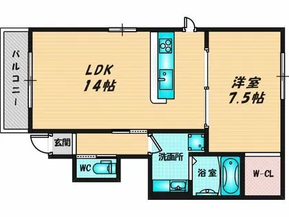 プルメリア【1階】の間取り