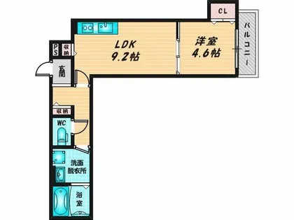 セレニティ若江東町【1階】の間取り