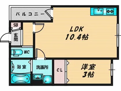 グレースパティオ鳥居町【3階】の間取り