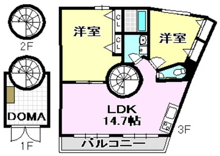 CuRVA(クルヴァ)【3階】の間取り