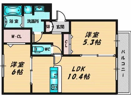 セント コリーヌD棟【3階】の間取り