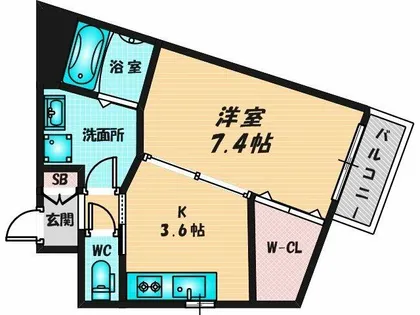 カーサフォルトゥナート額田駅前【2階】の間取り