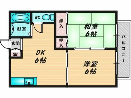 KMKハイツ【2階】の間取り