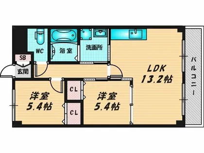 ヌカタハーモニア【3階】の間取り