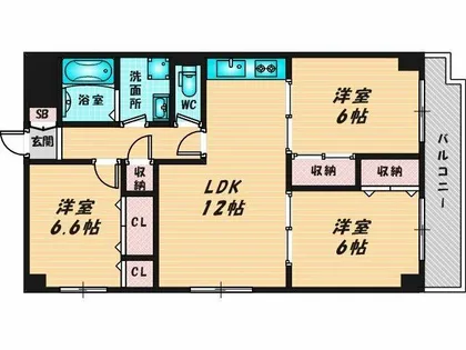 セピア辻井横小路【8階】の間取り
