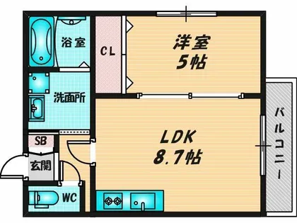 Ogar Court Fuse【1階】の間取り