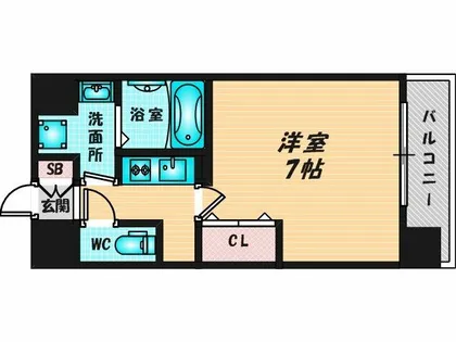 レークス大阪城イースト【2階】の間取り