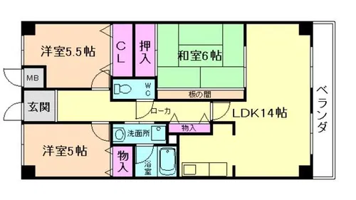 アコール隆豊【4階】の間取り