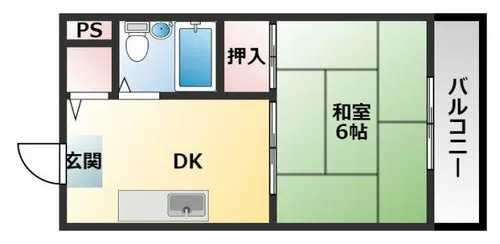 長原第一マンション【4階】の間取り