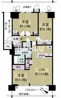 ブランシエラ吹田片山公園【506号室】の間取り