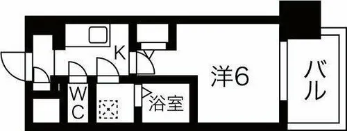 エスリードレジデンス梅田デュオ【4階】の間取り