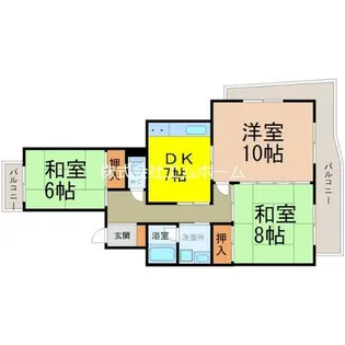 サンホワイト植田【2階】の間取り