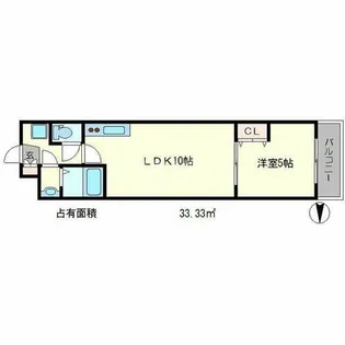 サクシード宝ヶ池【1階】の間取り