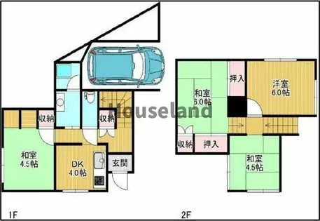 和歌山県和歌山市園部【一戸建】の間取り
