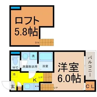 愛知県名古屋市昭和区川名町4丁目【アパート】の間取り