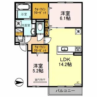 大阪府堺市西区草部【アパート】の間取り