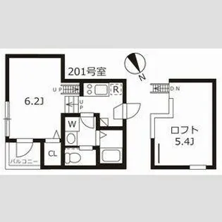 クレール城西【2階】の間取り