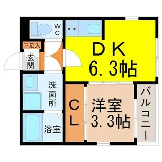 la Vierge(ラ・ヴィエルジュ)【3階】の間取り