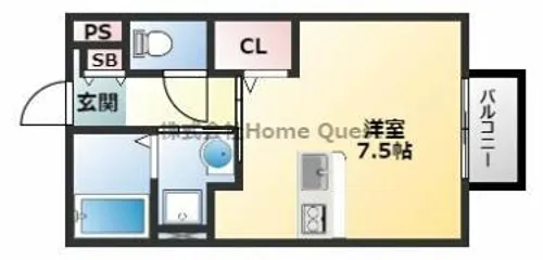 メゾンドゥ長瀬Ⅱ【1階】の間取り