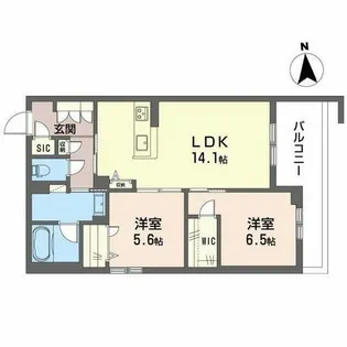 ラ ウェスト【2階】の間取り