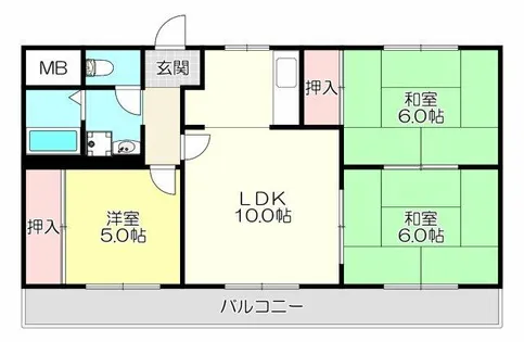 ルミエール織田【1階】の間取り