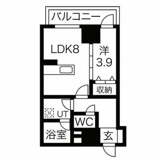 クリスタルガーデン栄町【11階】の間取り
