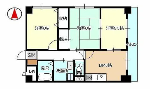 プレステージ赤穂南【3階】の間取り