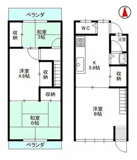 若狭野町出アパート【1階】の間取り