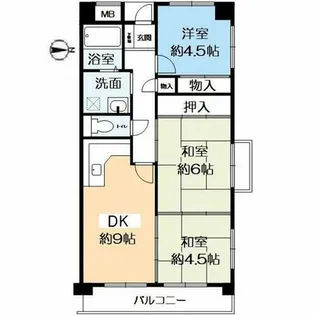 エクセレンス茨木【4階】の間取り