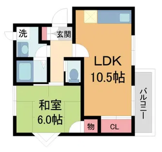 売布ヶ丘スカイハイツ【2階】の間取り