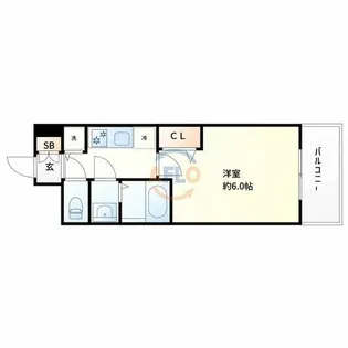 プレサンス新大阪ザ・シティ【6階】の間取り