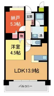 セリシール夙川苦楽園【105号室】の間取り