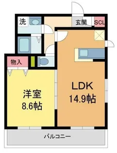 シャーメゾン千代田夙川【301号室】の間取り